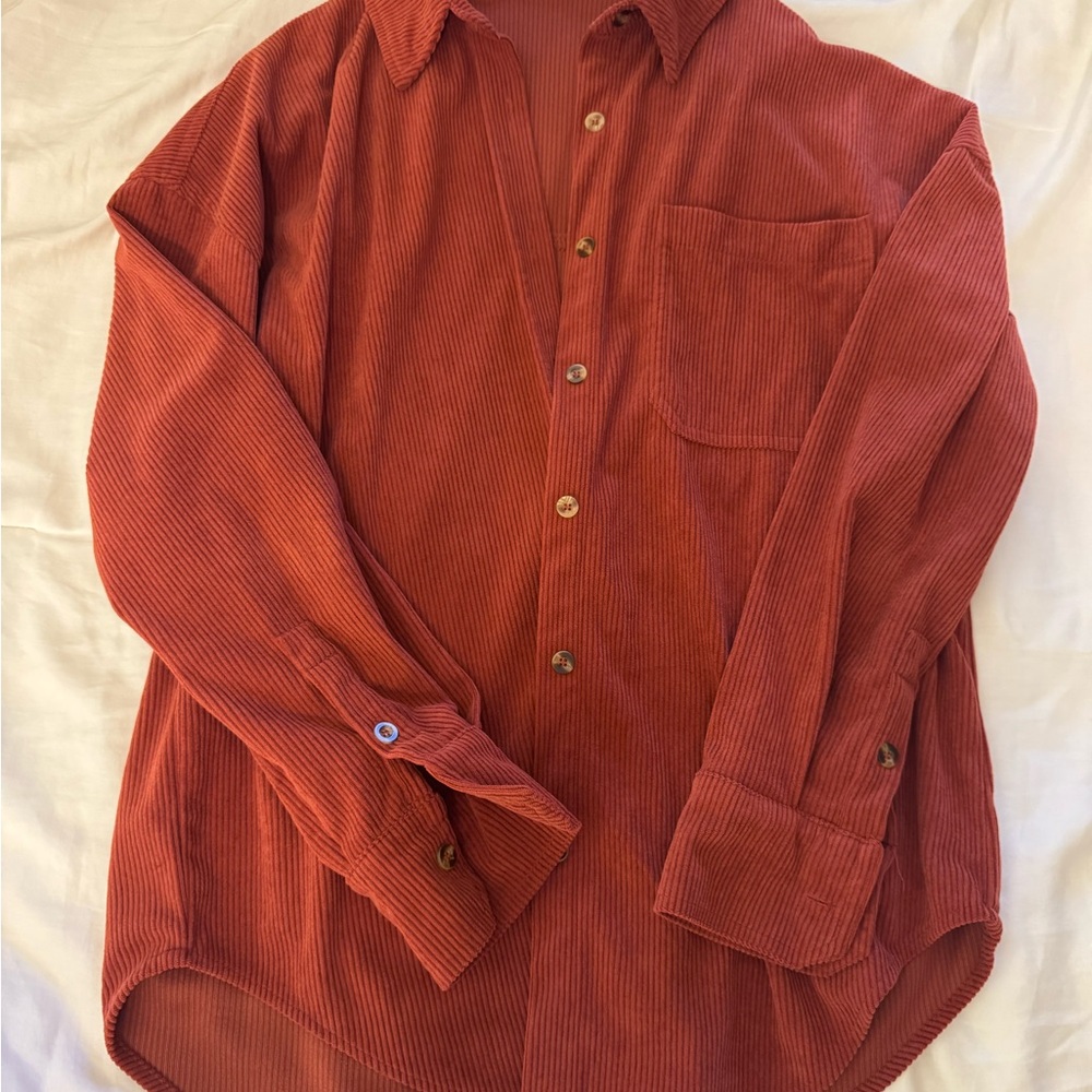 Corduroy Button-Up Shirt